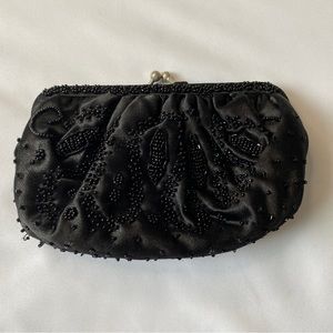 Vintage La Regale Black Clutch Sequins
